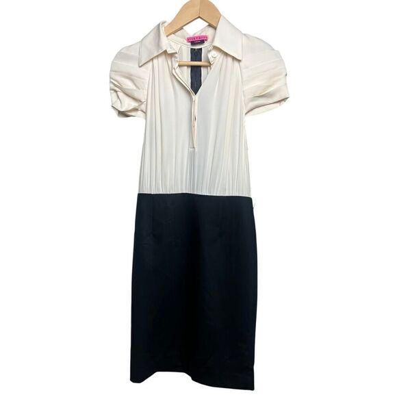 Alice + Olivia Dresses & Skirts - Alice + Olvia Work Cream Silk and Black Dress Sz. 2/4